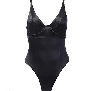 V neck thing body suit